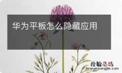 华为平板怎么隐藏应用