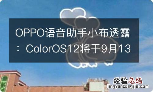 OPPO语音助手小布透露:ColorOS12将于9月13日下午3点发布