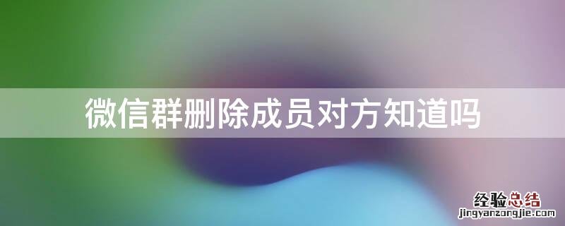 微信群删除成员对方知道吗 微信群聊删除成员,怎样让对方不知道具体是谁删的