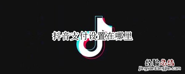 抖音支付设置在哪里