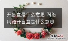 开盲盒是什么意思 网络用语开盲盒是什么意思