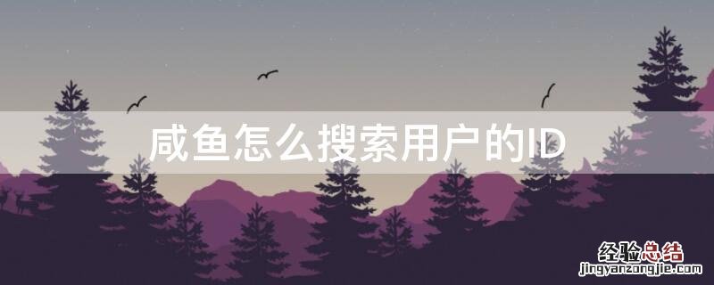 咸鱼怎么搜索用户的ID 闲鱼怎么搜索用户的宝贝