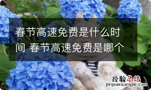 春节高速免费是什么时间 春节高速免费是哪个时间段