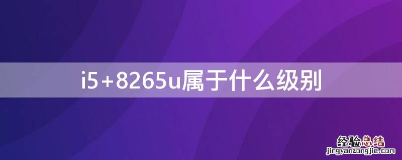 i5 8265u属于什么级别