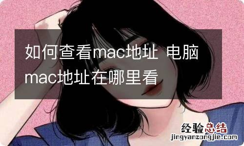 如何查看mac地址 电脑mac地址在哪里看