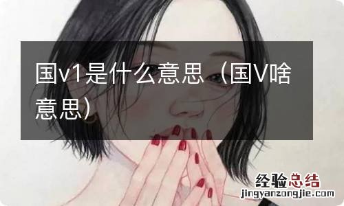 国V啥意思 国v1是什么意思