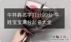 牛牪犇名字打分99分 牛姓宝宝满分起名大全