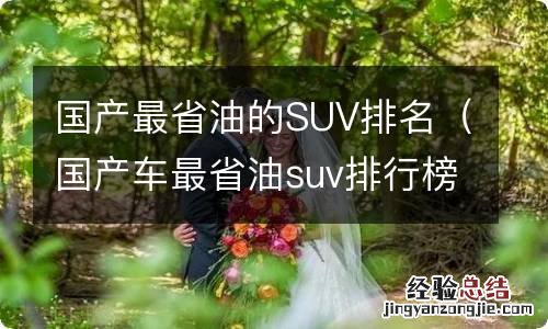 国产车最省油suv排行榜 国产最省油的SUV排名