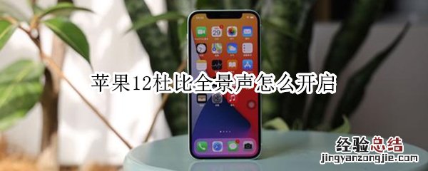 苹果12杜比全景声怎么开启