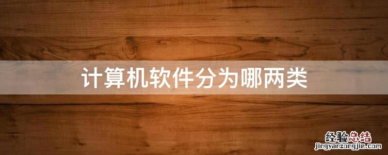 计算机软件分为哪两类?电算化软件属于哪一类型? 计算机软件分为哪两类