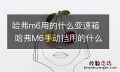 哈弗m6用的什么变速箱 哈弗M6手动挡用的什么变速箱