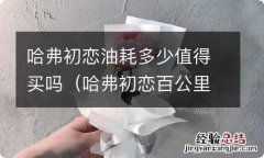 哈弗初恋百公里油耗几升实际 哈弗初恋油耗多少值得买吗