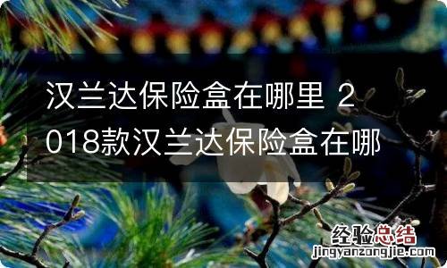 汉兰达保险盒在哪里 2018款汉兰达保险盒在哪里