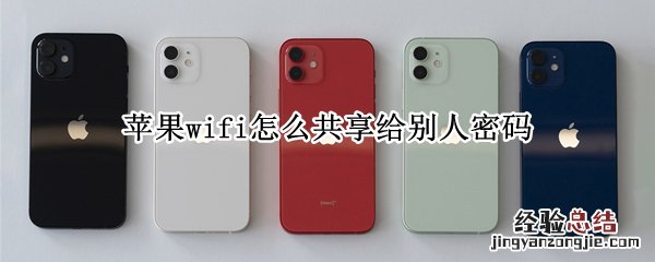 苹果wifi怎么共享给别人密码