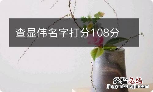 查显伟名字打分108分