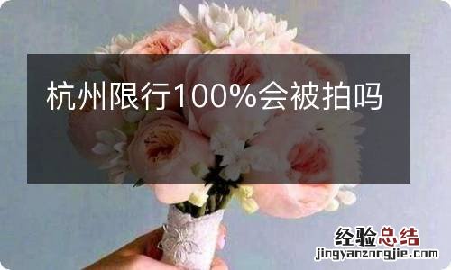 杭州限行100%会被拍吗