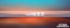 cad啥意思 cad是什么意