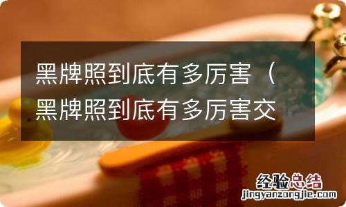 黑牌照到底有多厉害交警可以查吗 黑牌照到底有多厉害