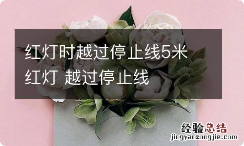 红灯时越过停止线5米 红灯 越过停止线