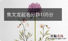 焦文龙起名分数105分