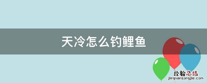 天冷怎么钓鲤鱼