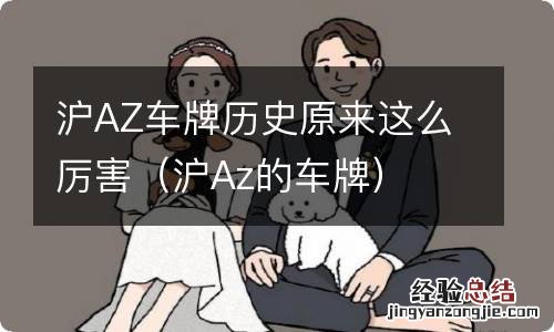 沪Az的车牌 沪AZ车牌历史原来这么厉害