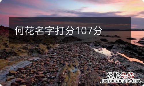 何花名字打分107分