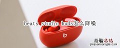 beats studio buds怎么降噪