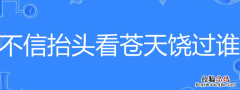 天道好轮回苍天饶过谁是什么意思