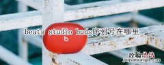 beats studio buds序列号在哪里