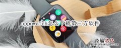 oppowatch怎么下载第三方软件