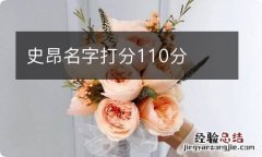 史昂名字打分110分