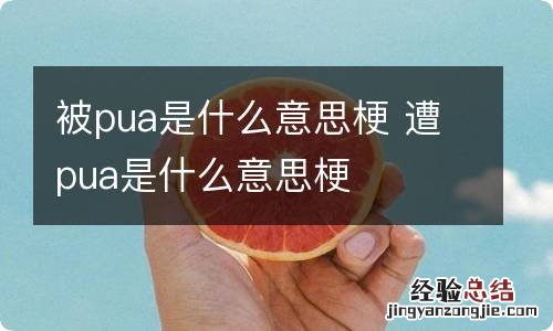 被pua是什么意思梗 遭pua是什么意思梗