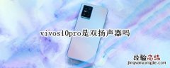 vivos10pro是双扬声器吗