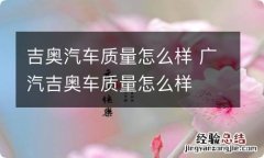 吉奥汽车质量怎么样 广汽吉奥车质量怎么样