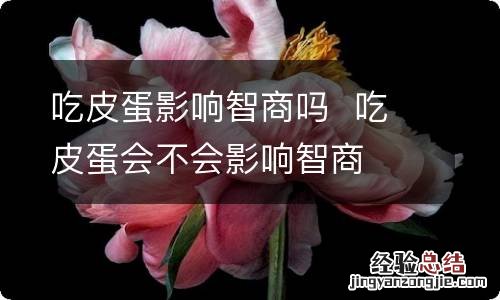 吃皮蛋影响智商吗吃皮蛋会不会影响智商