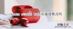 beats studio buds有通透模式吗