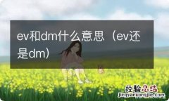 ev还是dm ev和dm什么意思