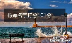 杨婵名字打分101分