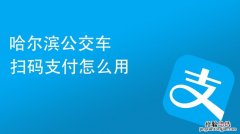 哈尔滨公交车扫码支付怎么用