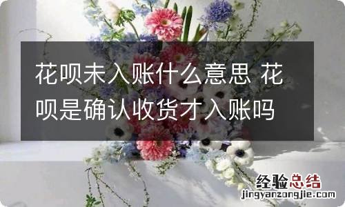 花呗未入账什么意思 花呗是确认收货才入账吗