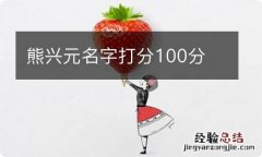 熊兴元名字打分100分