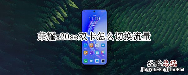 荣耀x20se双卡怎么切换流量