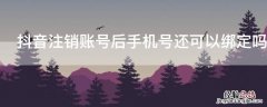 抖音注销账号后手机号还可以绑定吗