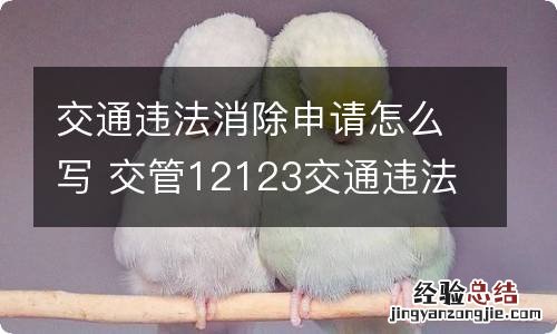 交通违法消除申请怎么写 交管12123交通违法消除申请怎么写