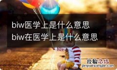 biw医学上是什么意思 biw在医学上是什么意思