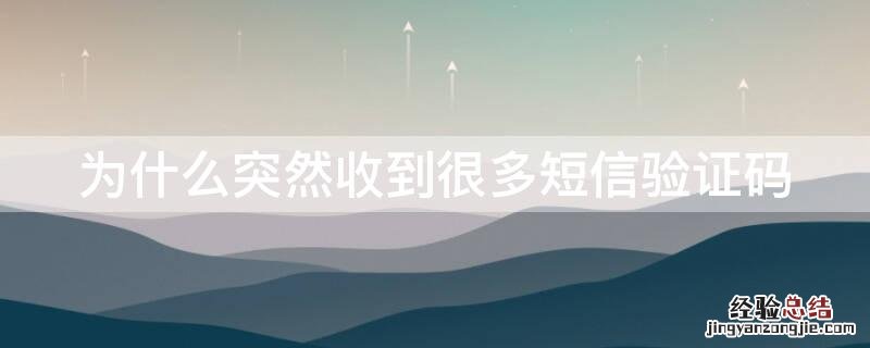 为什么突然收到很多短信验证码