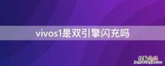 vivos1是双引擎闪充吗 vivos1的双引擎闪充怎么变成一个闪电了