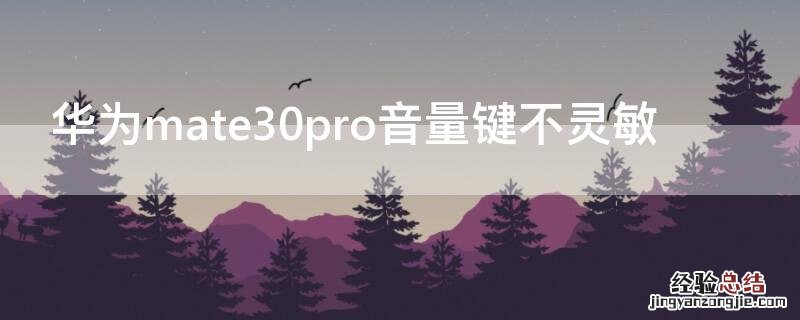 华为mate30pro音量键不灵敏