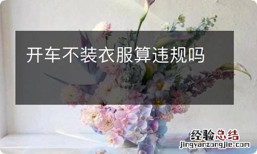 开车不装衣服算违规吗